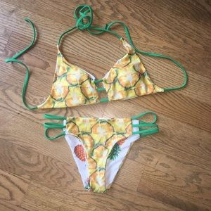 Reversible Pineapple Bikini Small